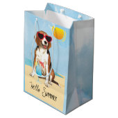 Summer Beagle Medium Cadeauzakje (Achterkant Gekanteld)