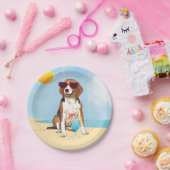 Summer Beagle Papieren Bordje (Feest)