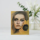 Summer Beauty portret briefkaart (Staand voorkant)