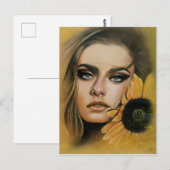 Summer Beauty portret briefkaart (Voorkant / Achterkant)
