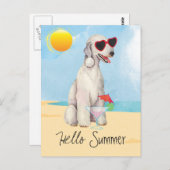 Summer Bedlington Terrier Briefkaart (Voorkant / Achterkant)