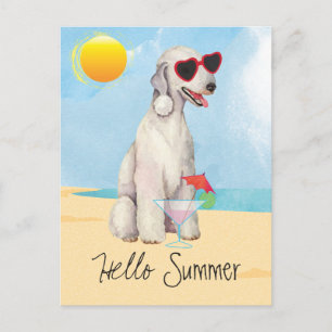 Summer Bedlington Terrier Briefkaart