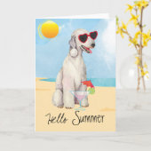 Summer Bedlington Terrier Kaart (Gele Bloem)