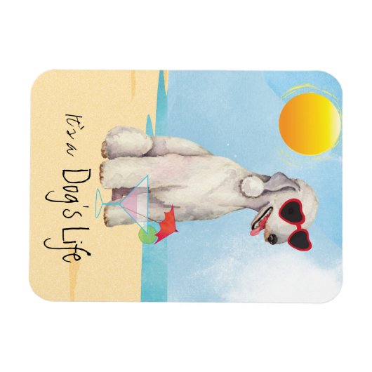Summer Bedlington Terrier Magnet Magneet (Horizontaal)