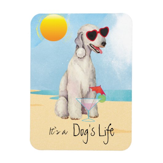 Summer Bedlington Terrier Magnet Magneet (Verticaal)