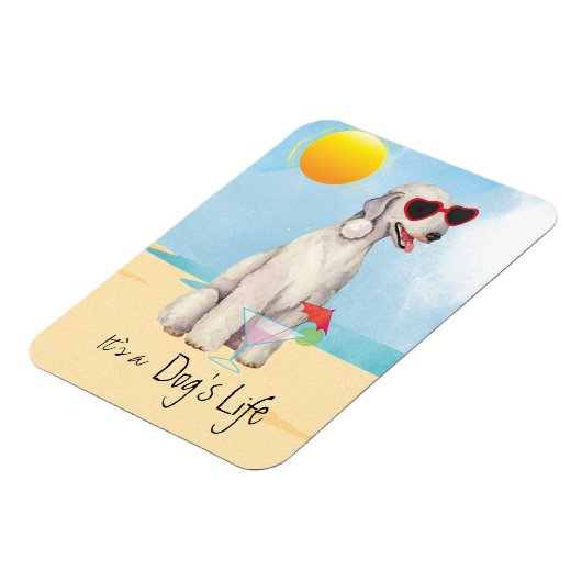 Summer Bedlington Terrier Magnet Magneet (Linkerzijde)