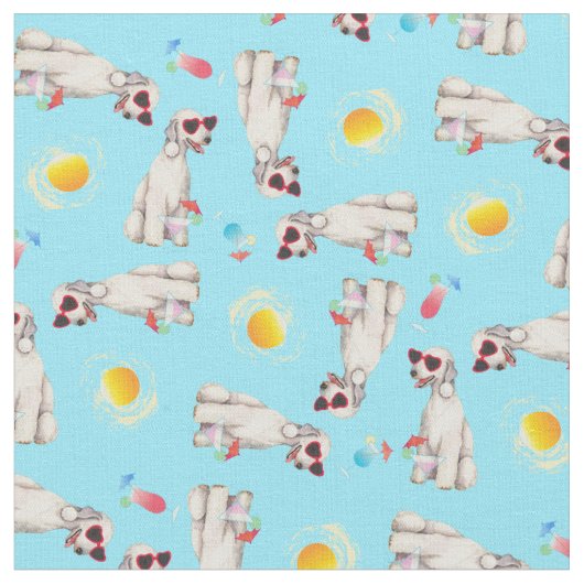 Summer Bedlington Terrier Stof (Close Up)