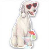 Summer Bedlington Terrier Vinyl Sticker (Voorkant)