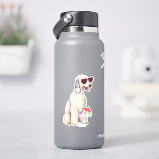 Summer Bedlington Terrier Vinyl Sticker (HydroFlask)