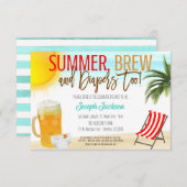 Summer Beer Baby shower Invitation Kaart (Voorkant / Achterkant)