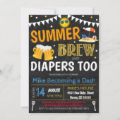 Summer Beer Baby shower Invitation Kaart (Voorkant)