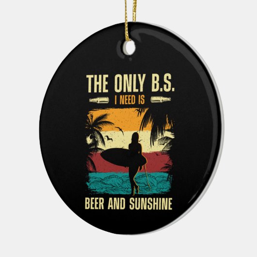 Summer Beer en Sunshine Keramisch Ornament (Links)