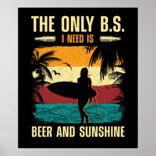 Summer Beer en Sunshine Poster