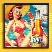 Summer Beer Pin-up Poster