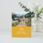 Summer Begins June Memory Photo Postcard Briefkaart (Staand voorkant)