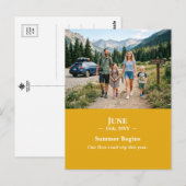 Summer Begins June Memory Photo Postcard Briefkaart (Voorkant / Achterkant)