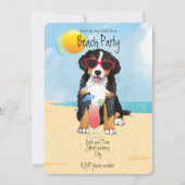 Summer Berner Beach Party Invitation Feestdagenkaart (Voorkant)