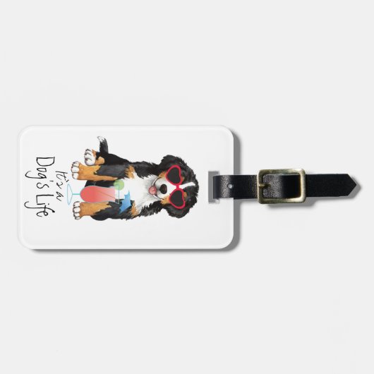 Summer Bernese Mountain Dog Bagagelabel (Voorkant horizontaal)