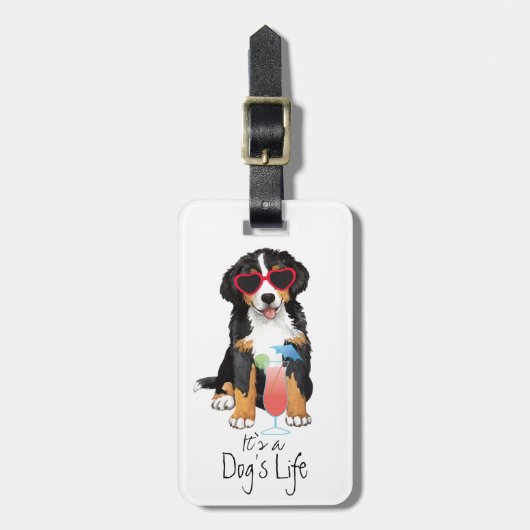 Summer Bernese Mountain Dog Bagagelabel (Voorkant verticaal)