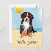 Summer Bernese Mountain Dog Briefkaart (Voorkant / Achterkant)
