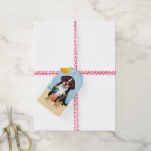 Summer Bernese Mountain Dog Cadeaulabel (Met Touw)