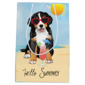 Summer Bernese Mountain Dog Medium Cadeauzakje (Achterkant)