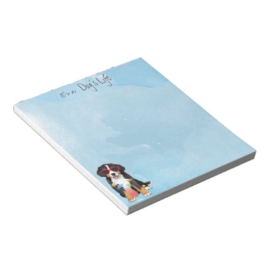 Summer Bernese Mountain Dog Notitieblok (Schuin)