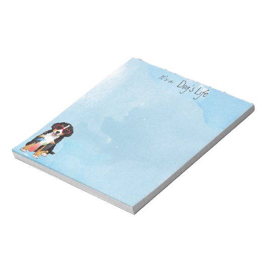 Summer Bernese Mountain Dog Notitieblok (Linkerzijde)