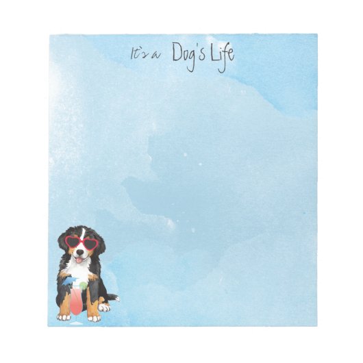 Summer Bernese Mountain Dog Notitieblok (Voorkant)