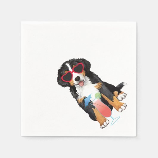 Summer Bernese Mountain Dog Servet (Voorkant)
