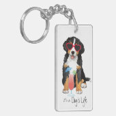 Summer Bernese Mountain Dog Sleutelhanger (Voorkant Links)