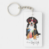 Summer Bernese Mountain Dog Sleutelhanger (Voorkant)