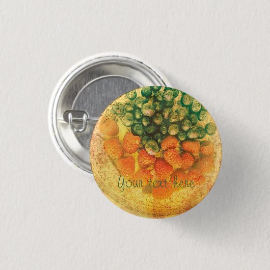 Summer Berries gepersonaliseerd Ronde Button 3,2 Cm (Voorkant /achterkant)