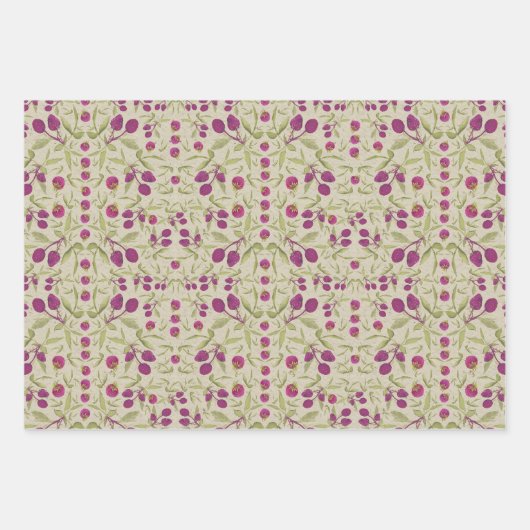 Summer Berries Waterverf Decoupage Inpakpapier Vel (Voorkant)