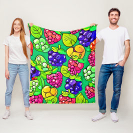 Summer Berry Delight Fleece Deken