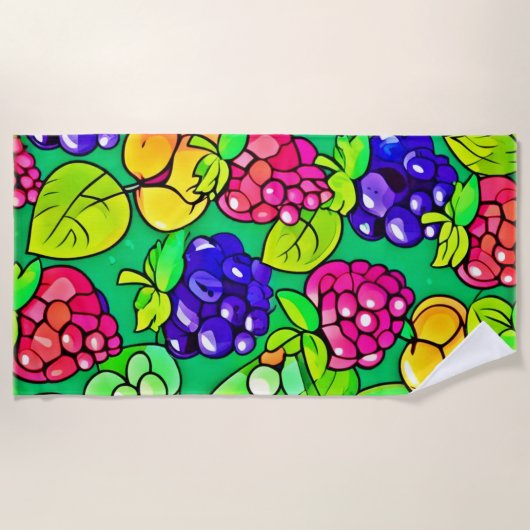 Summer Berry Delight Strandlaken (Voorkant)