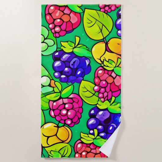 Summer Berry Delight Strandlaken (Voorkant)