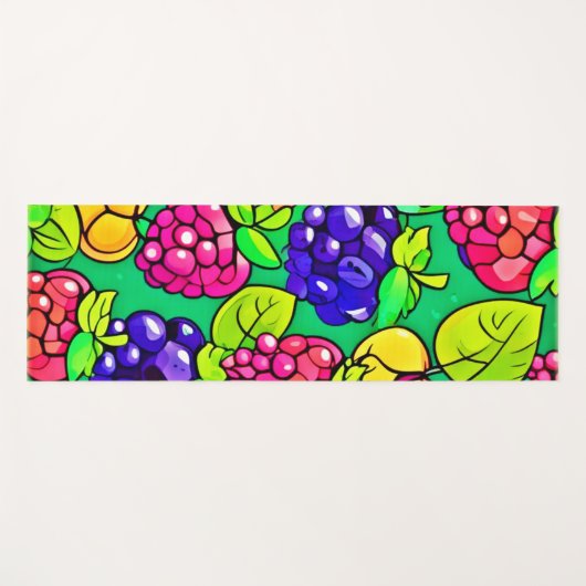 Summer Berry Delight Yogamat (Voorkant (horizontaal))