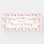 Summer Berry Eerste Verjaardag Welkom Spandoek (Horizontaal)