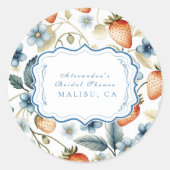 Summer Berry Love Vrijgezellenfeest Ronde Sticker (Voorkant)