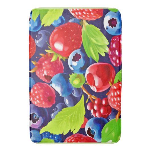 Summer Berry Medley Badmat (Voorkant Verticaal)