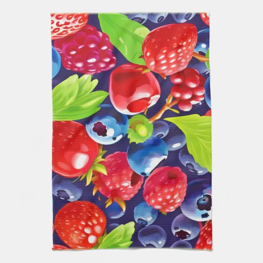 Summer Berry Medley Theedoek (Verticaal)
