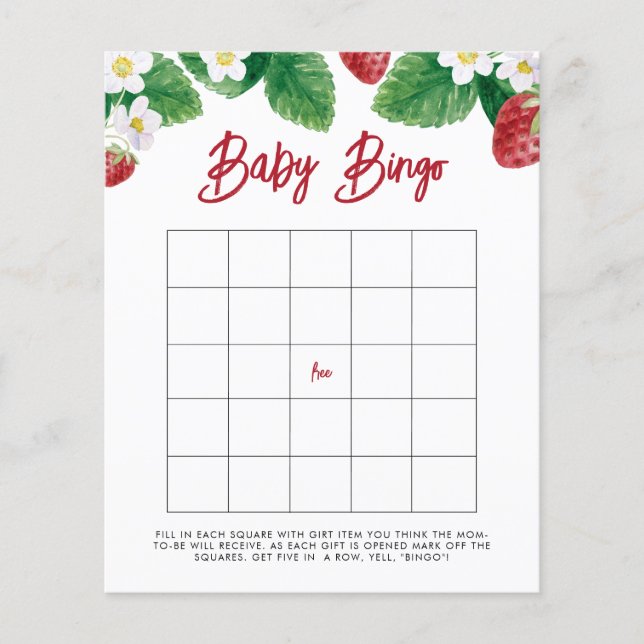 Summer Berry Sweet Baby Bingo Douche spel (Voorkant)