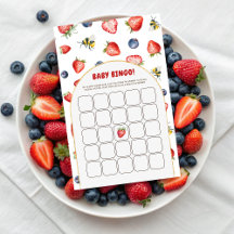 Summer Berry Sweet Baby shower Bingo spel