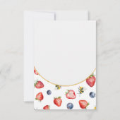 Summer Berry Sweet Baby shower Waterverf Bedankkaart (Achterkant)
