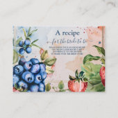 Summer Berry Sweet Strawberry Vrijgezellenfeest Informatiekaartje (Voorkant)