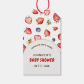 Summer Berry Sweet Waterverf Baby shower Cadeaulabel (Voorkant)