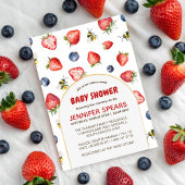 Summer Berry Sweet Waterverf Baby shower Kaart