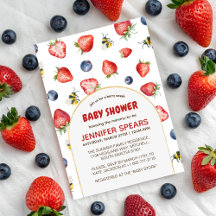 Summer Berry Sweet Waterverf Baby shower