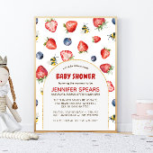 Summer Berry Sweet Waterverf Baby shower Kaart